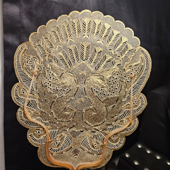 IIndonesian Buffalo Vellum Vintage Fan - Picture 2 of 2